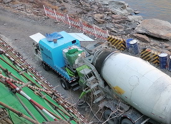 車載式混凝土濕噴機(jī)施工視頻